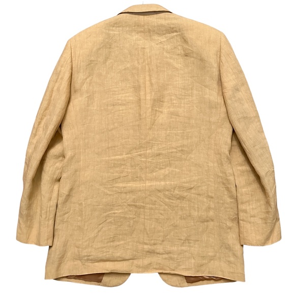 John W. Nordstrom Blazer Jacket Mens Size 40R Sports Coat 100% Linen Peach - Picture 2 of 8